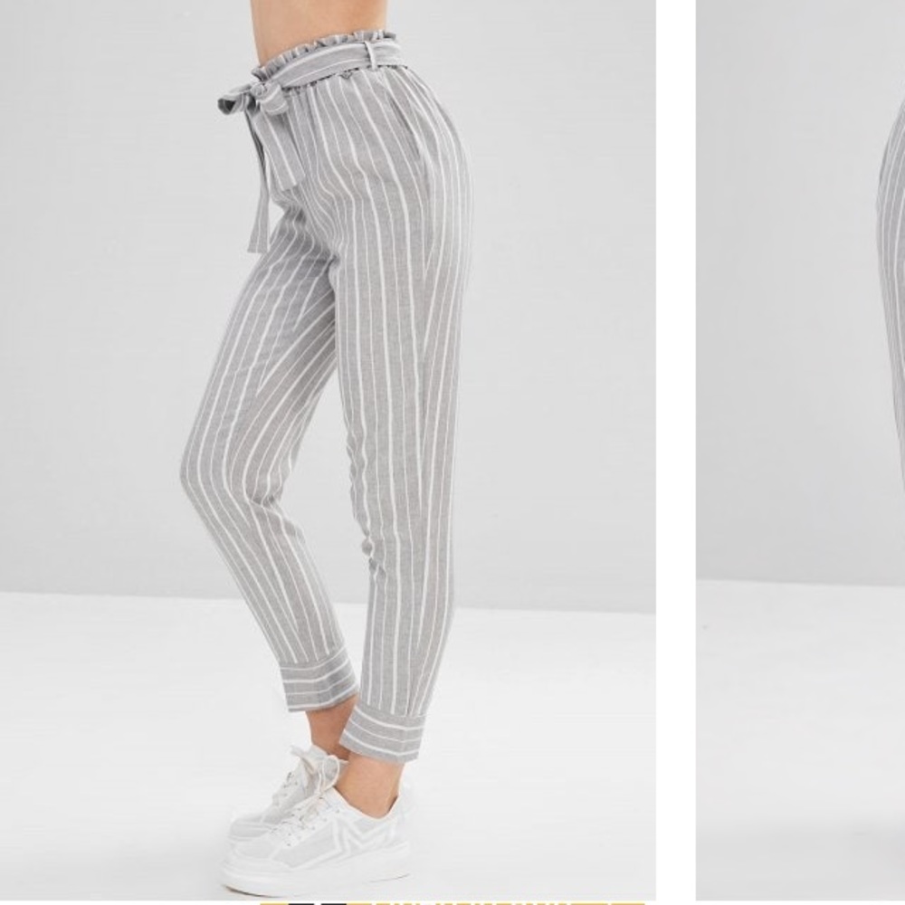 High Waisted paper bag pants